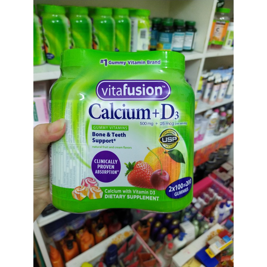 [HSD5-2022]Kẹo dẻo Vitafusion calcium 500 bổ xung vitamin và khoáng chất