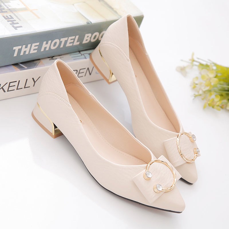 Giày gót thấp thời trang mùa xuân dành cho nữ 2021