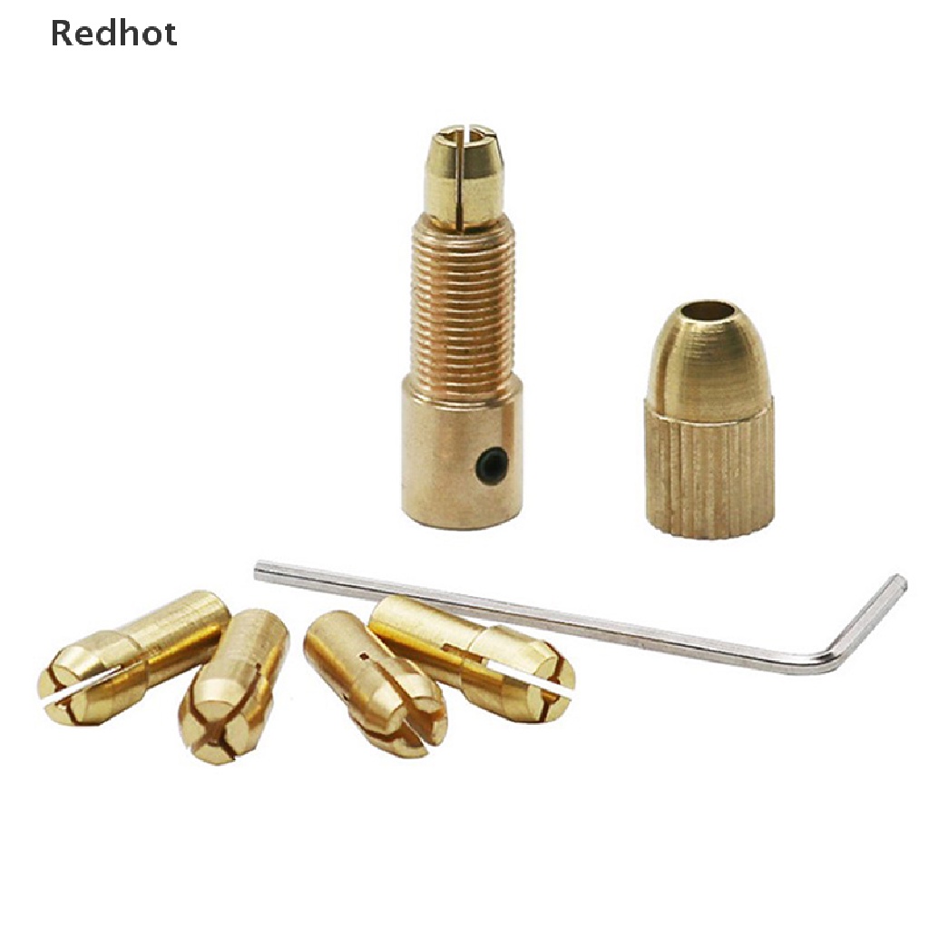 Bộ 7 Đầu Kẹp Mũi Khoan Mini Bằng Đồng Thau 2.35 / 3.17mm