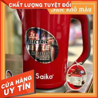 Ấm siêu tốc saiko 2 lớp siêu bền kt-2175s 1.7l