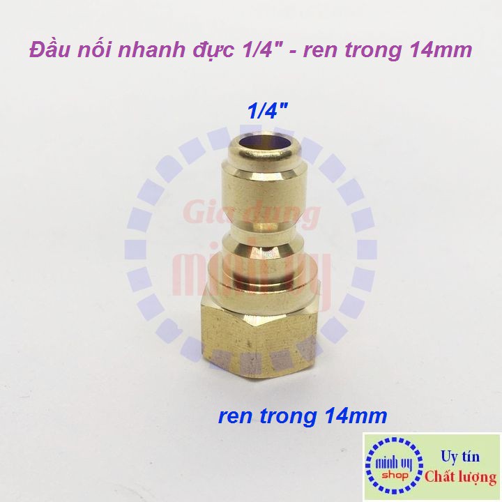 Tổng hợp các khớp nối nhanh 1/4&quot; ren 13mm 14mm 18mm 22mm dành cho may rua xe cao ap gia dinh mini