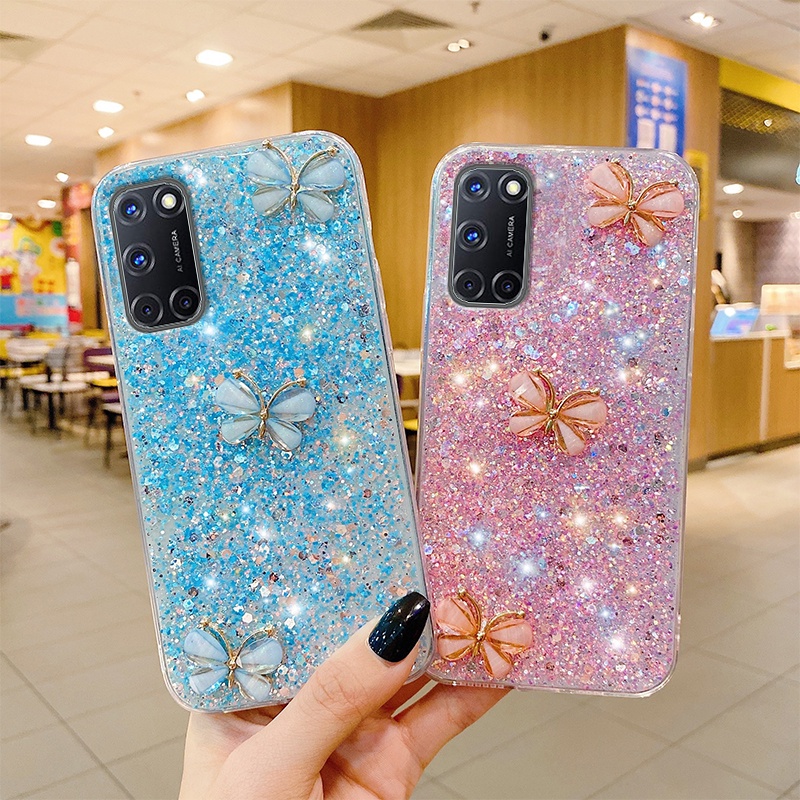 Ốp Điện Thoại Mềm Họa Tiết Kim Cương Bóng Cho OPPO A95 A55 A94 A53 A52 A92 A5 A3S A7 A5S A74 A54