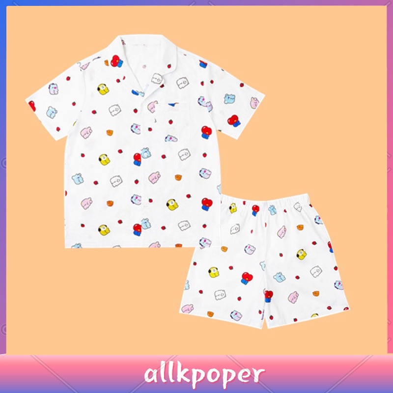 Bộ Đồ Ngủ Pijama In Hình BT21 Dễ Thương