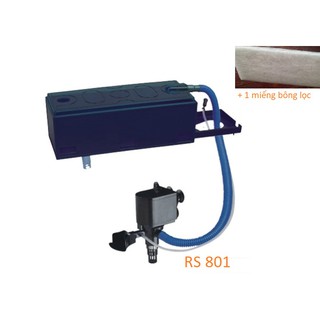 Máy lọc nước bể cá cảnh RS 801 + 1 miếng bông lọc nước