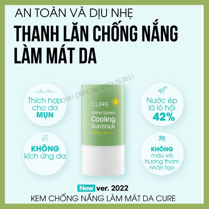 Thanh Lăn Chống Nắng Làm Mát Da CURE 23g SPF50+ PA++++