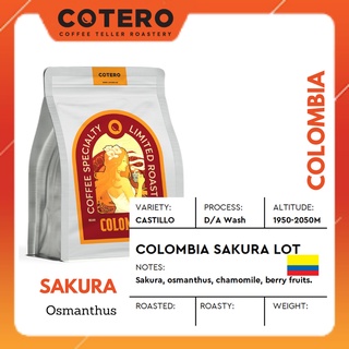 Colombia Sakura D/A Washed - COTERO Coffee, Drip, Coldbrew, Espresso, hoa sakura, cúc, mộc