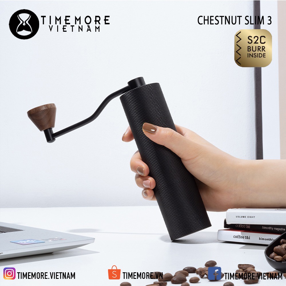 TIMEMORE | Cối xay cà phê Timemore Slim 3 nâng cấp bộ đĩa S2C660