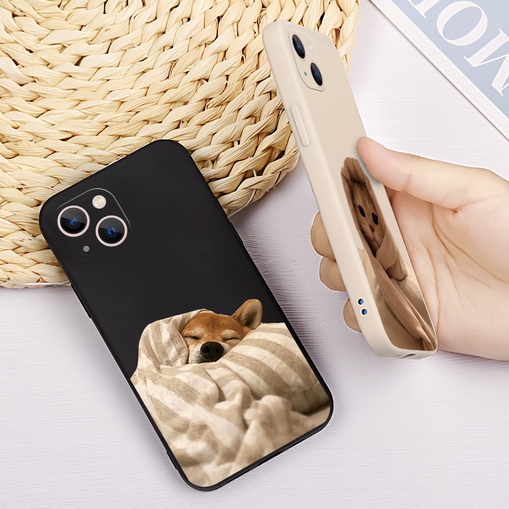 Ốp Điện Thoại Silicon Mềm Hình Mèo Hoạt Hình Cho iPhone 14 Pro Plus Max 13 12 11 mini Pro Max XS XR X 7 8 SE 6 6S mini Pro