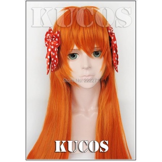 [sẵn] Wig/tóc giả cosplay Chiyo Sakura - Gekkan Shoujo Nozaki-kun màu cam [Miu Cosplay]