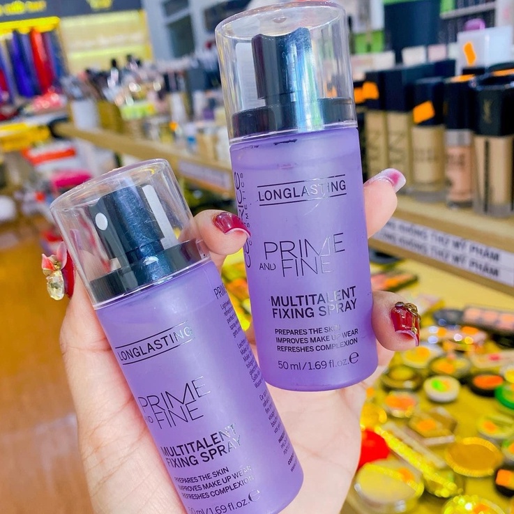 Xịt Khoáng Khóa Nền Catrice Prime And Fine Multitalent Fixing Spray, Khóa Nền Tím NTH STORE