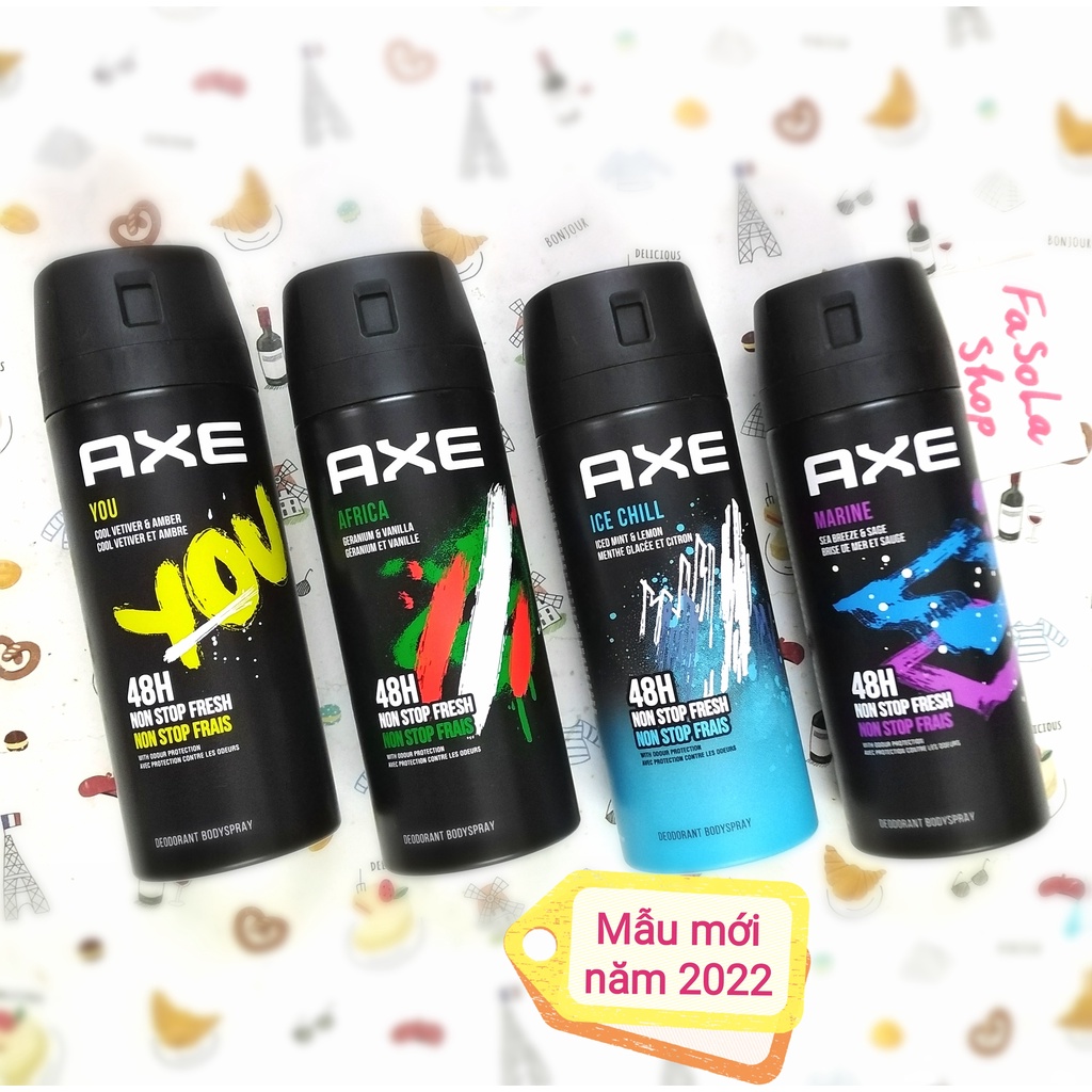 Xịt khử mùi toàn thân nam / nữ AXE 150ml hãng Unilever deo deodorant body spray