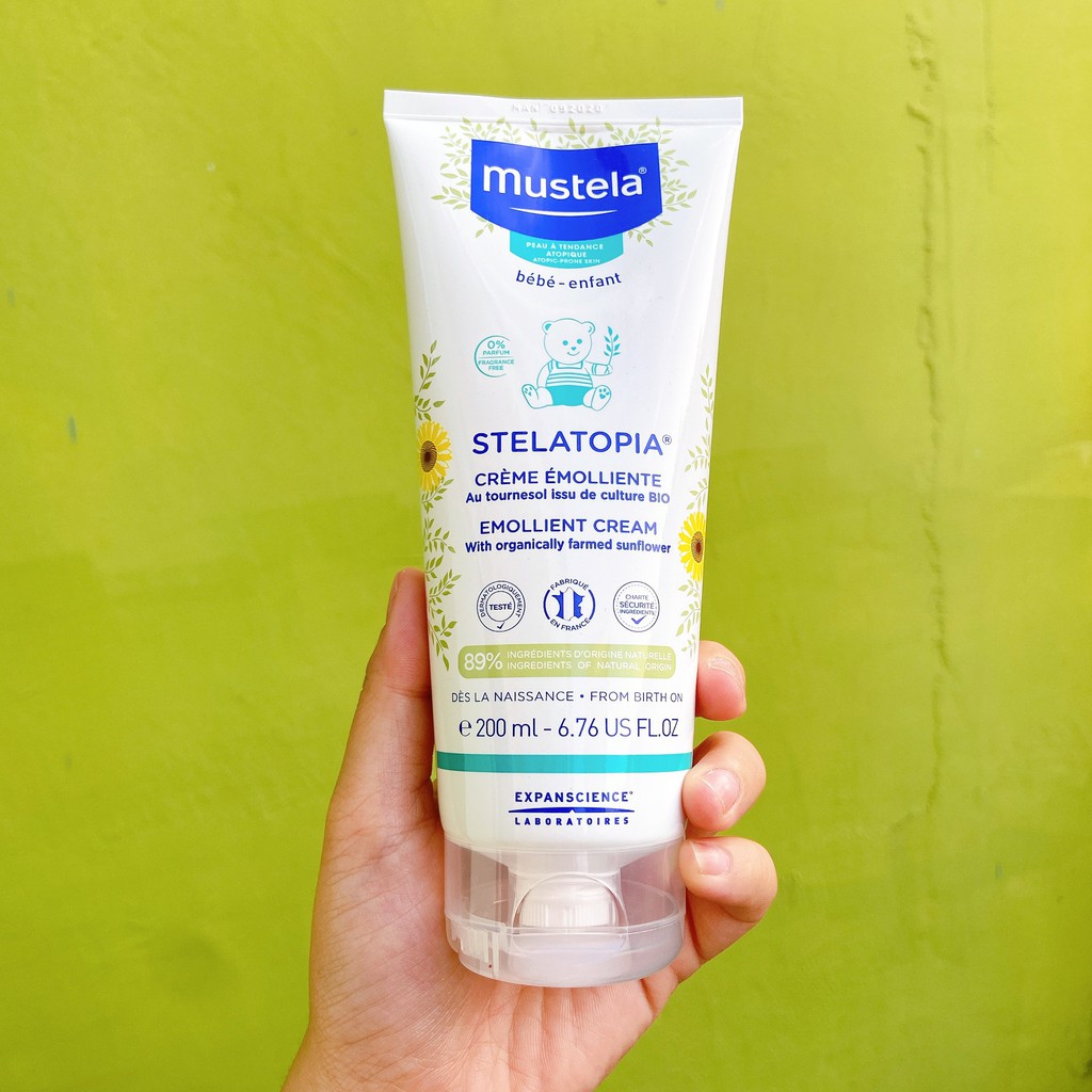 ✅Mustela Kem Dưỡng Da Mặt Và Cơ Thể Cho Trẻ Sơ Sinh & Em Bé Da Chàm Thể Tạng Mustela 200ml