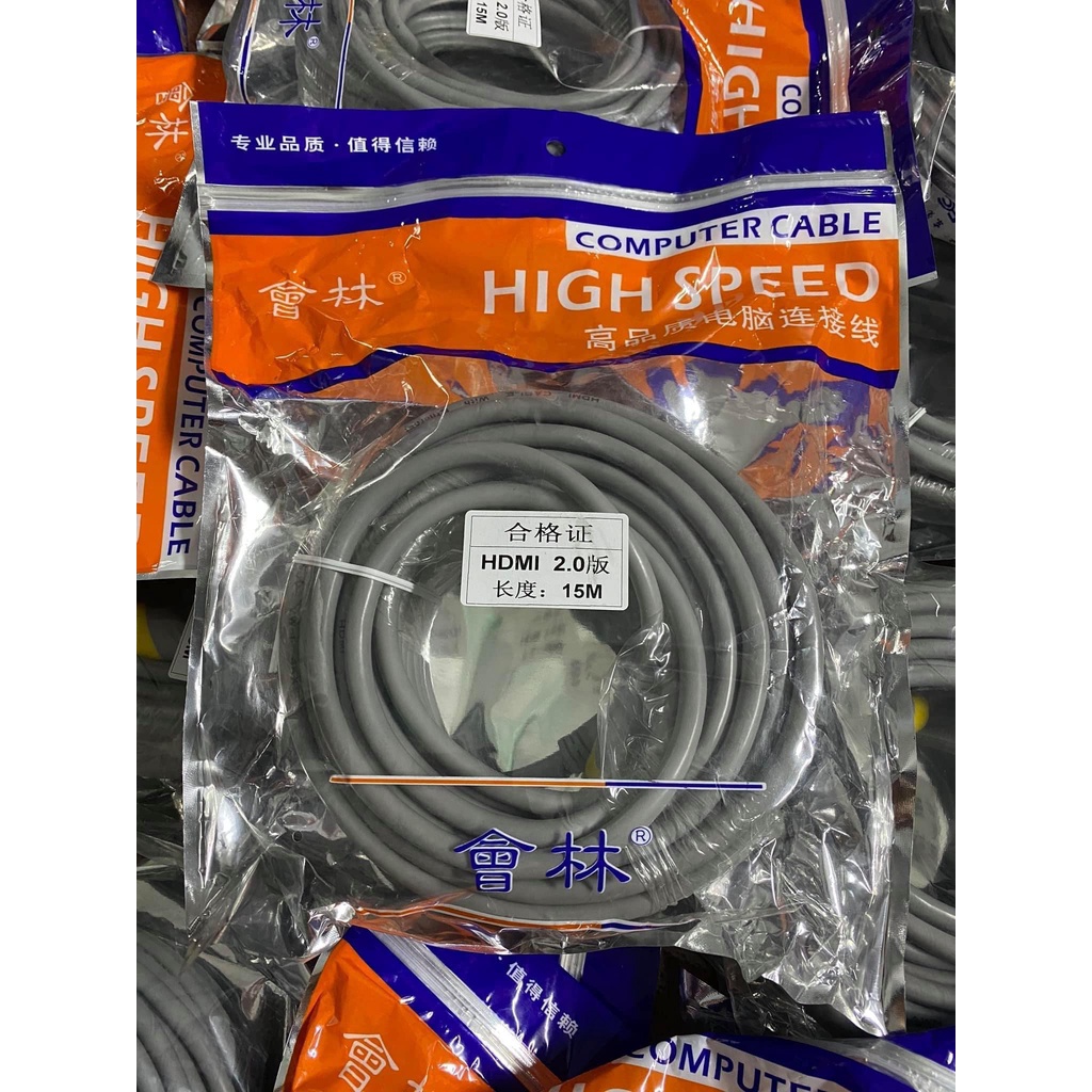 HDMI 4K Xám TTròn Chuẩn 2.0 Dài 10m 15m lõi đồng HDTV 4K