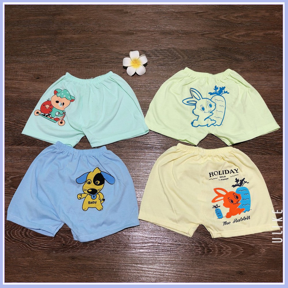 Quần chục đùi mông thú (set 10 chiếc) cotton mềm mịn cho bé (4-14kg)- không đường gân mông