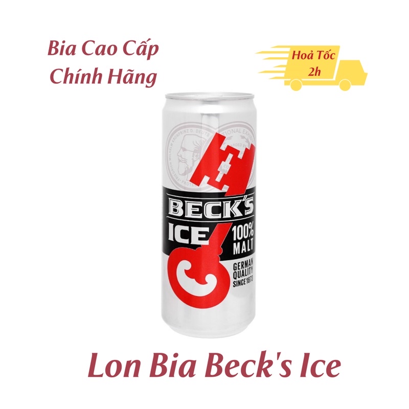 Bia Becks ice 330ml x 1 Lon 100% Lúa Mạch | Chính Hãng