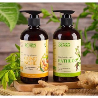 Combo dầu gội hà thủ ô - sữa tắm gừng nghệ cocayhoala