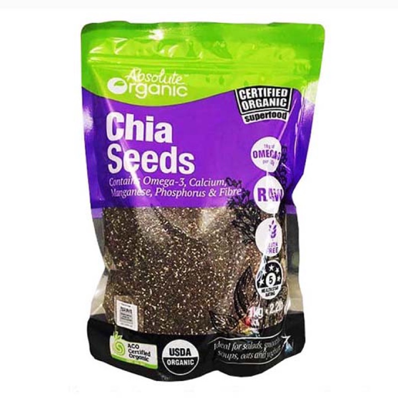 Hạt chia úc organic- hạt chia tím túi 1kg