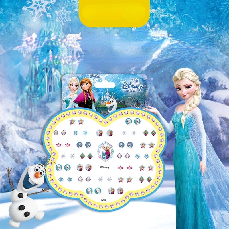 Miếng dán hình xăm chủ đề công chúa/nhân vật hoạt hình Disney dành cho bé hiệu ứng pha lê