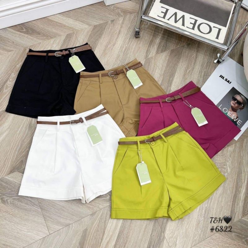 Quần Sooc Kaki kèm Đai-mẫu mới hàng QC