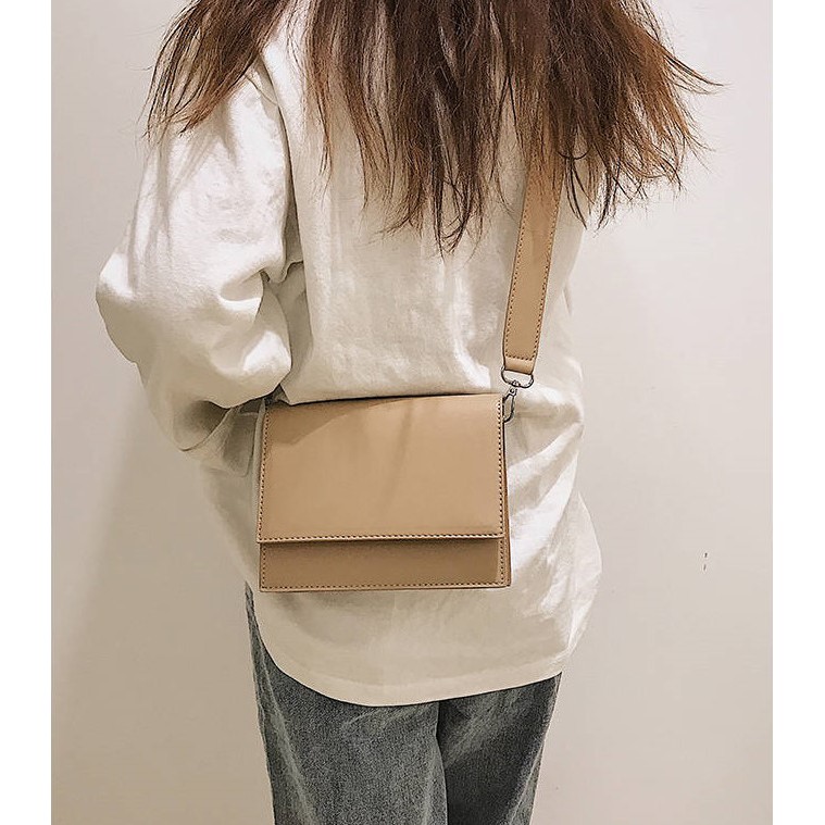 FREESHIP 99K Túi xách da nữ trơn đeo chéo form đơn giản - MA154 | BigBuy360 - bigbuy360.vn