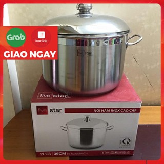 Nồi luộc gà 3 đáy inox 430 FiveStar Standard bếp từ nắp inox