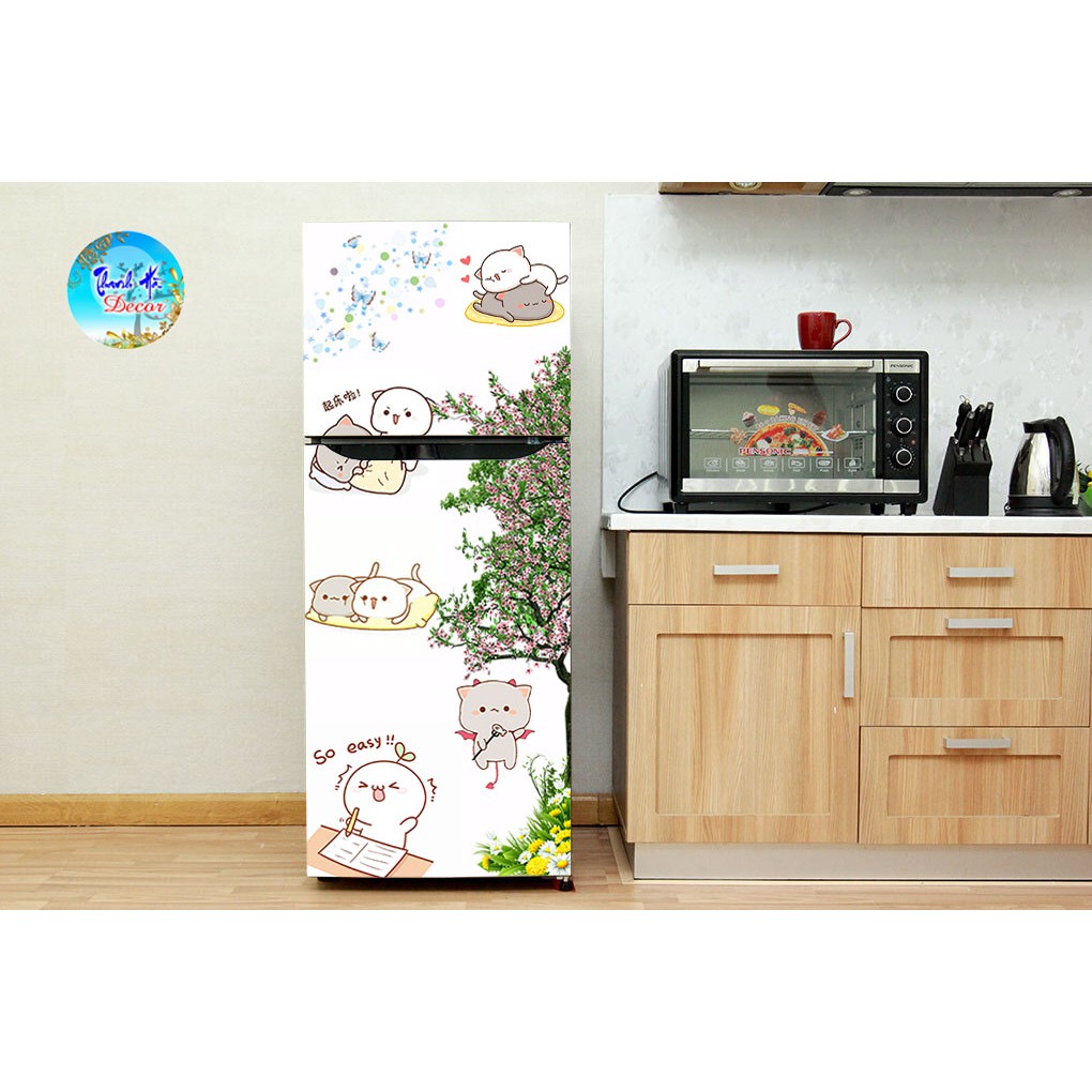 Giấy dán - decal dán tủ lạnh chất liệu cao cấp