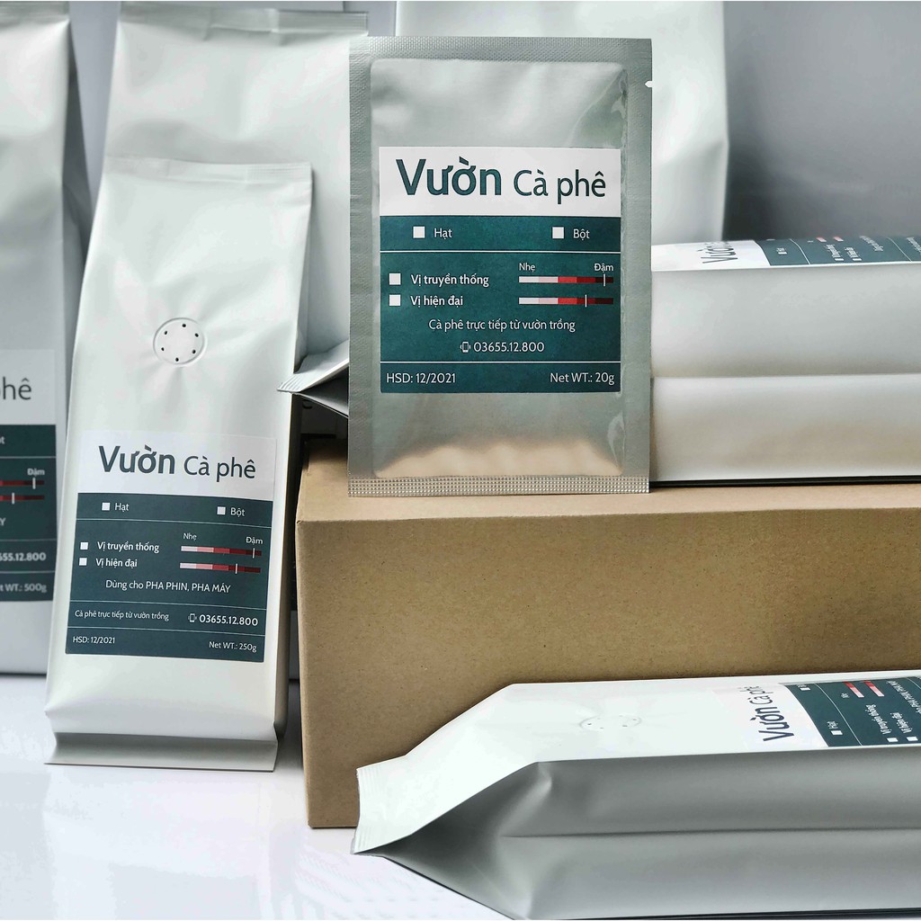 500G Cà phê VỊ TRUYỀN THỐNG, Robusta nguyên chất rang xay, pha phin pha máy Vườn Cà phê