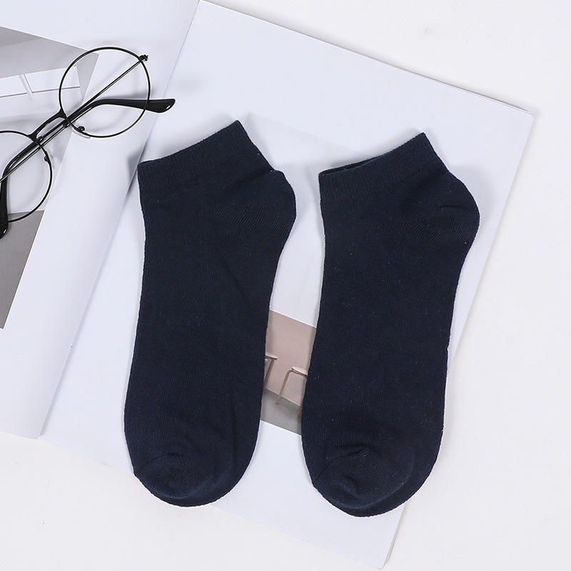 Vớ ngắn cổ thấp màu trơn chống trượt kiểu công sở cho nam