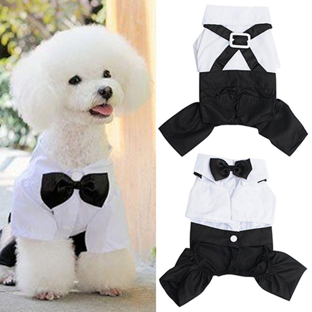 Trang Phục Tuxedo Hóa Trang Halloween Màu Trắng Dễ Thương Cho Cún Cưng