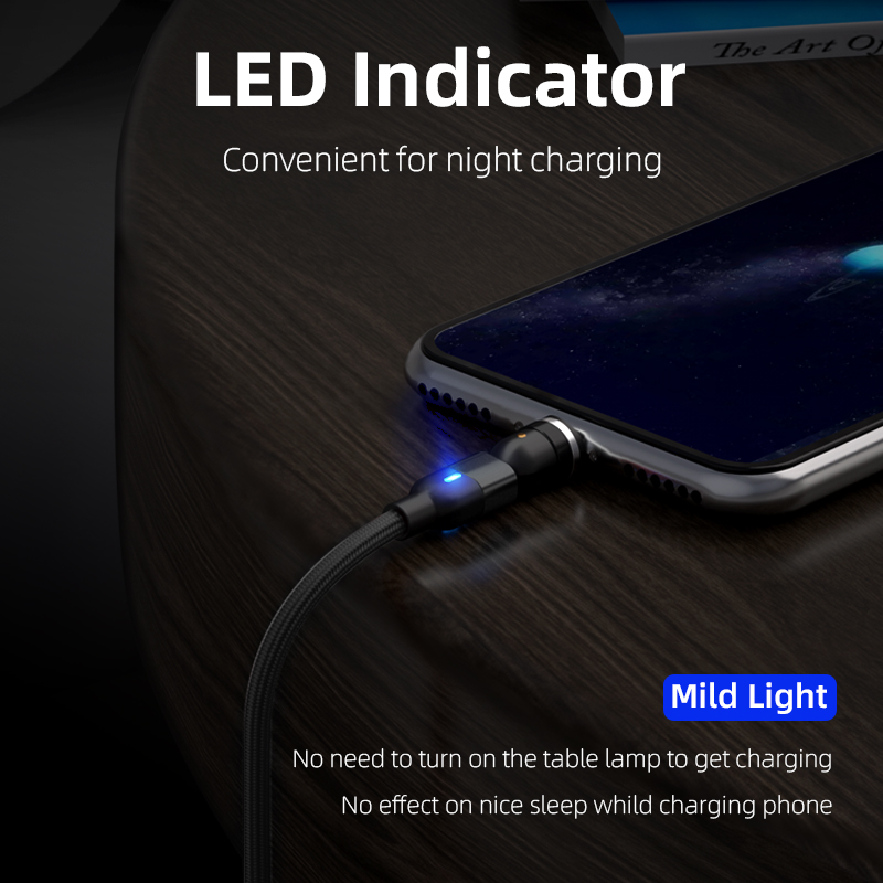 Dây Cáp Dữ Liệu Usb Type-C 540 Độ Dài 1m 2m