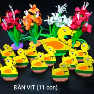 ĐÀN VỊT (11 CON)- đồ chơi tự tạo mầm non