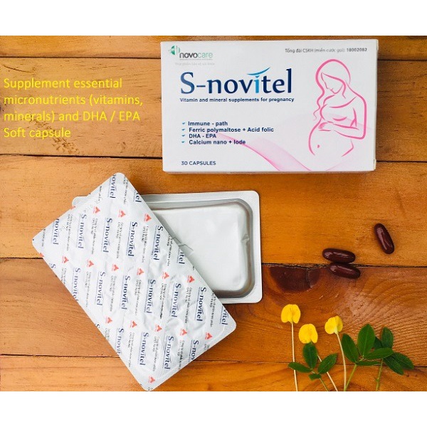 ✅ S-NOVITEL - Vitamin tổng hợp cho bà bầu, DHA, EPA, tăng đề kháng hộp 30 viên Snovitel