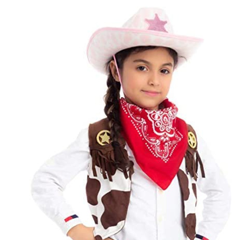 Mũ Cao Bồi In Hình Bò Sữa Hồng Ngộ Nghĩnh Cho Bé Gái