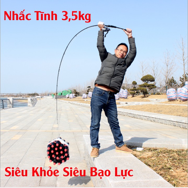 Cần Câu Lure Cá Lóc Hunting Black 2 Ngọn Siêu Khỏe Chất Liệu Cacbon Siêu Khỏe Nhấc Tĩnh 3.5kg - Caucaed