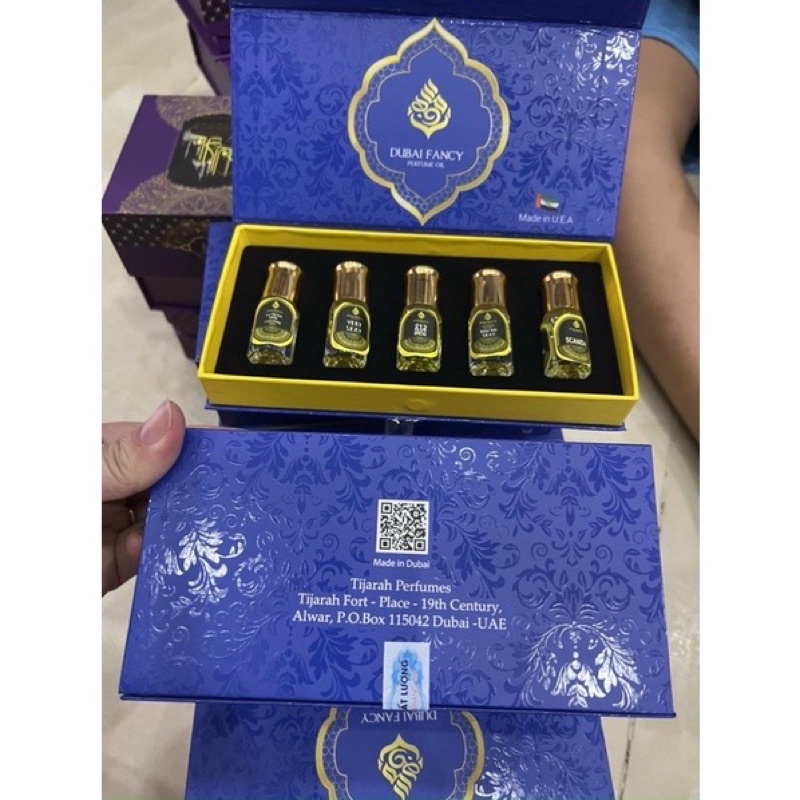 Set 5 chai tinh dầu nước hoa Dubai mini unisex