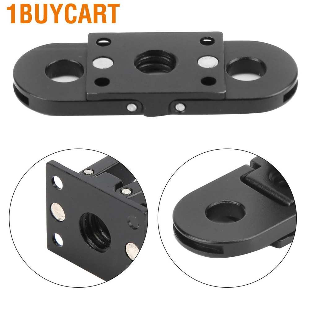 1buycart Action Camera Adapter Mount Base with 1/4in Screw Hole Folding Fingers for GoPro 8/9/MAX