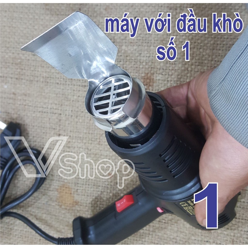 Máy khò nhiệt, máy sấy, thổi hơi nóng, chuyên dụng, tiêu chuẩn châu âu, có chỉnh nhiệt. 2000W