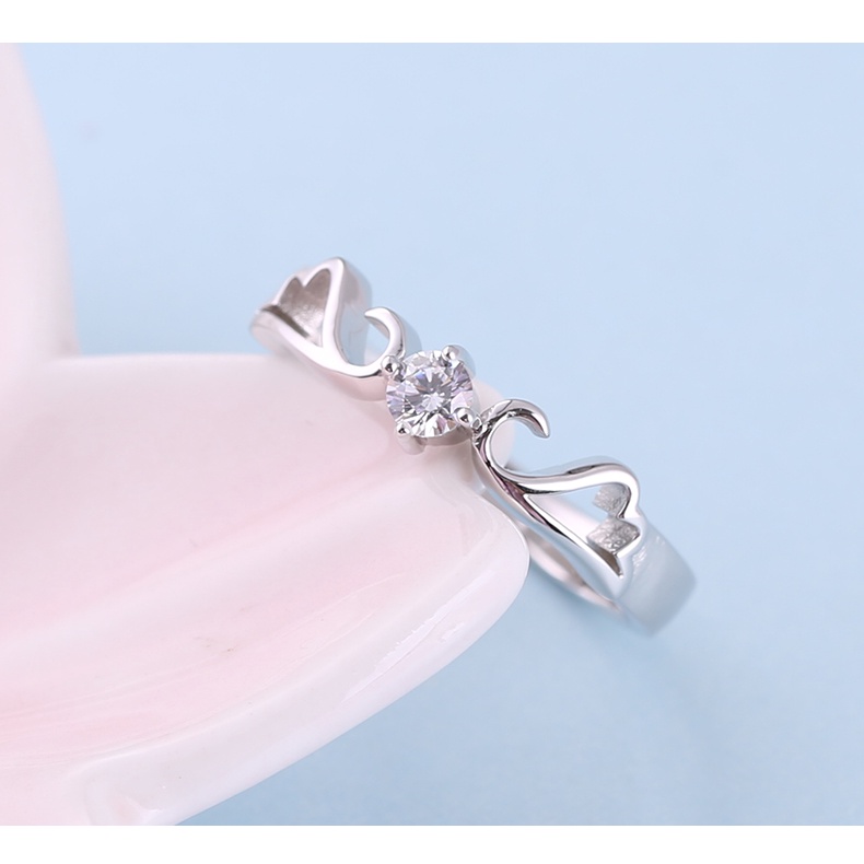 Nhẫn Đôi Bạc Hiểu Minh NC035S Vua Và Nữ Hoàng Bảo Hành Vĩnh Viễn