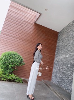 ÁO CROP CARO NƠ LƯNG (KÈM HÌNH THẬT)