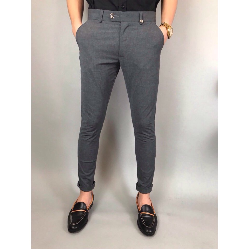 Quần âu nam Vải Tuyết Hàn, quần tây nam chống nhăn chất liệu tốt(Ghi Xẫm) | BigBuy360 - bigbuy360.vn