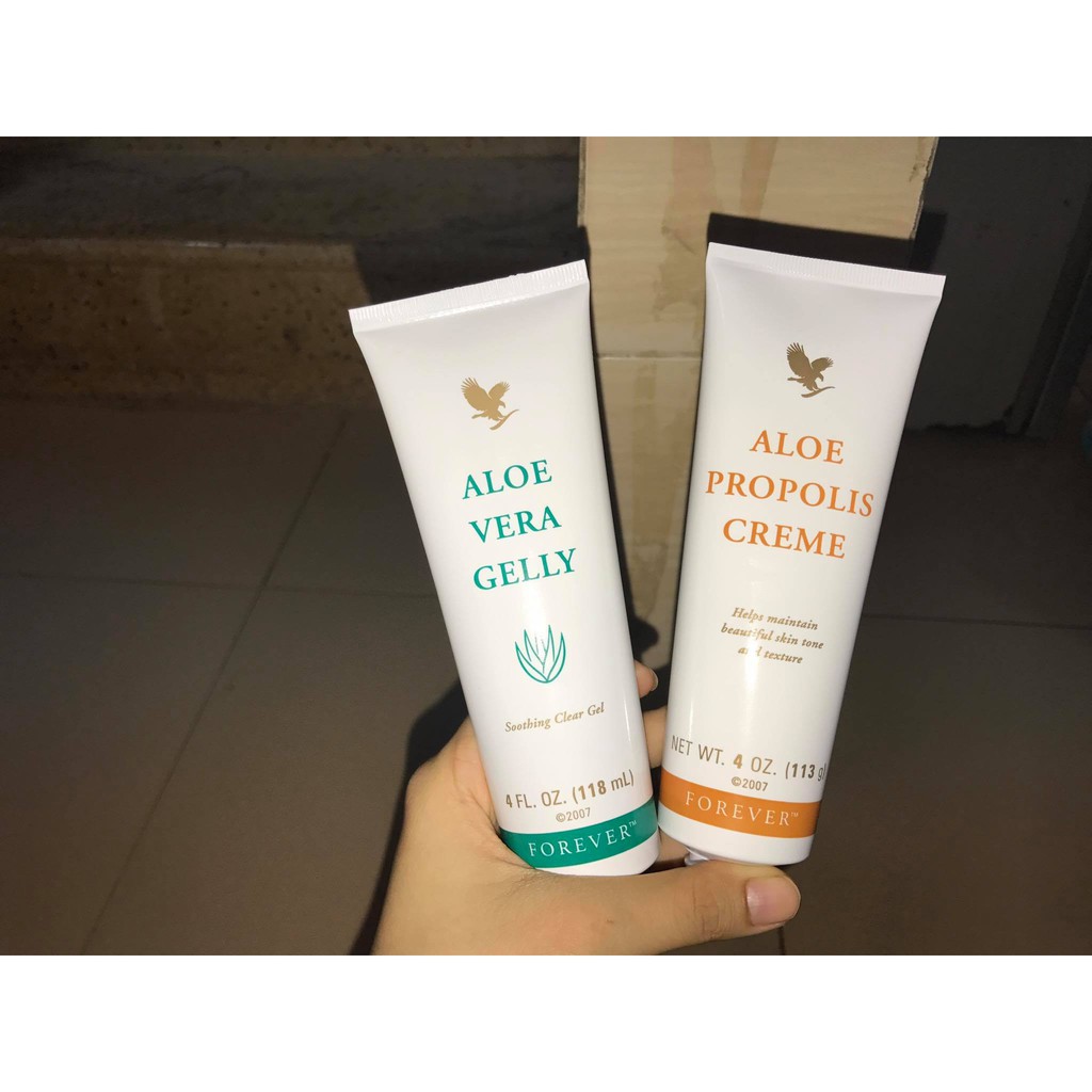 Combo 2 kem dưỡng da aloe vera gelly và aloe propolis