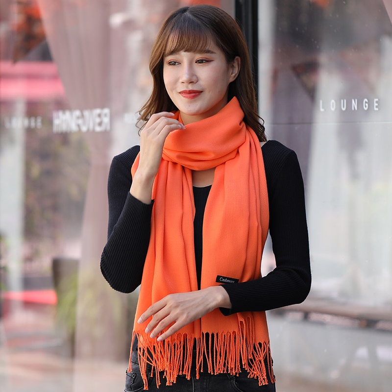 Khăn Cashmere - Khăn quàng cổ len lông cừu thời trang Hàn Quốc nhiều màu đẹp.