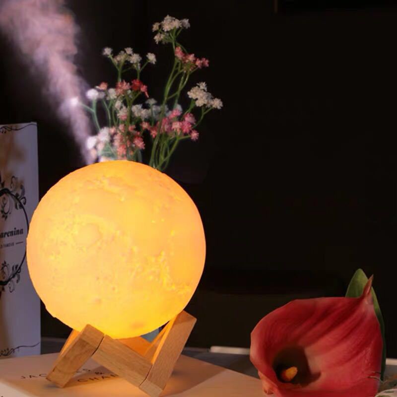 Máy xông tinh dầu Mặt Trăng Vdecor tạo ẩm và làm thơm phòng tích hợp led làm đèn ngủ