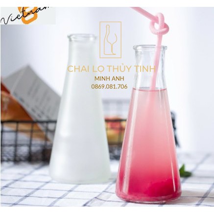 [Mã LIFE10K15 giảm 10K đơn 20K] CHAI THỦY TINH EO 350ml SINH TỐ NƯỚC ÉP DECOR