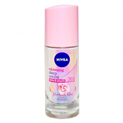 Lăn serum ngăn mùi NIVEA trắng mịn hương hoa hồng Hokkaido 40ml