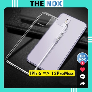 Ốp IPhone Silicon Dẻo Trong Suốt Loại Dày | Ốp Silicon Dẻo Trong Suốt 6/7/8/Plus/X/XR/XsMax/11/12/13/Pro/Max [The Nox]