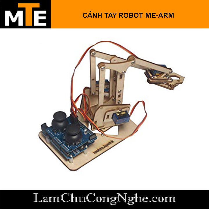 Cánh tay robot DIY Me-Arm tự ráp: khung + servo +  module joystick + ốc vít