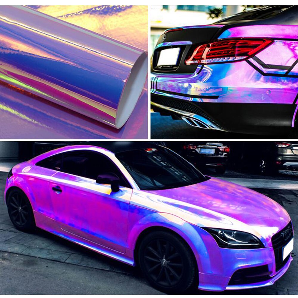 Rehoboth 10 / 30x100cm Chrome Cầu vồng Phim gương ba chiều Phim ảnh ba chiều Laser Cầu vồng Vinyl Xe máy Ô tô Ô tô Gói và Decal dán xe