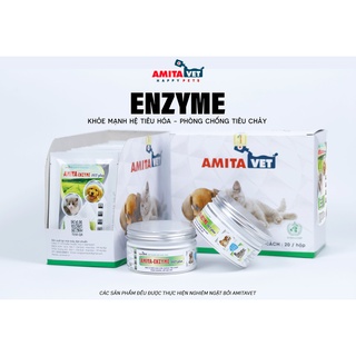 Men tiêu hóa cho chó mèo ENZYME 35g Từ AMITAVET giúp thú cưng tiêu hóa tốt  phân hết mùi hôi thối điều tiết hệ tiêu hóa