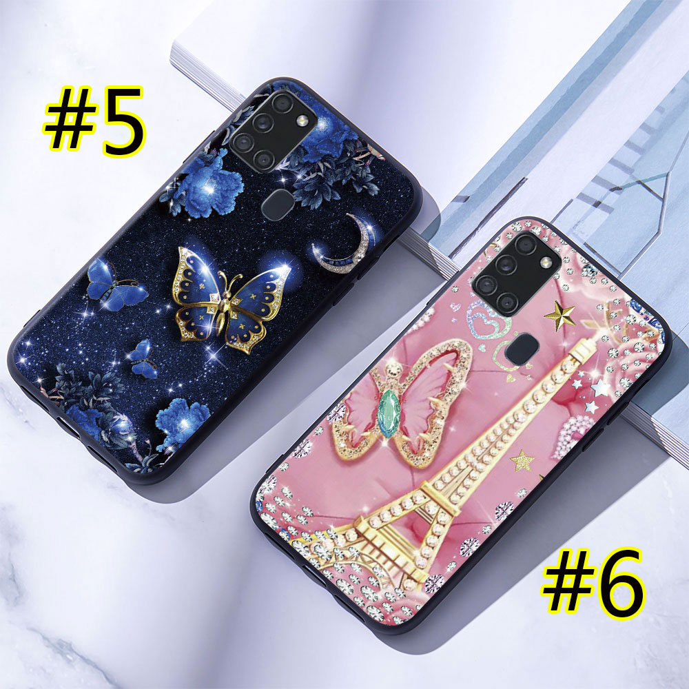 Ốp Điện Thoại Mềm Samsung Galaxy A11 / A21 / A21S / A31 / A51 / A71 Bướm Kim Cương